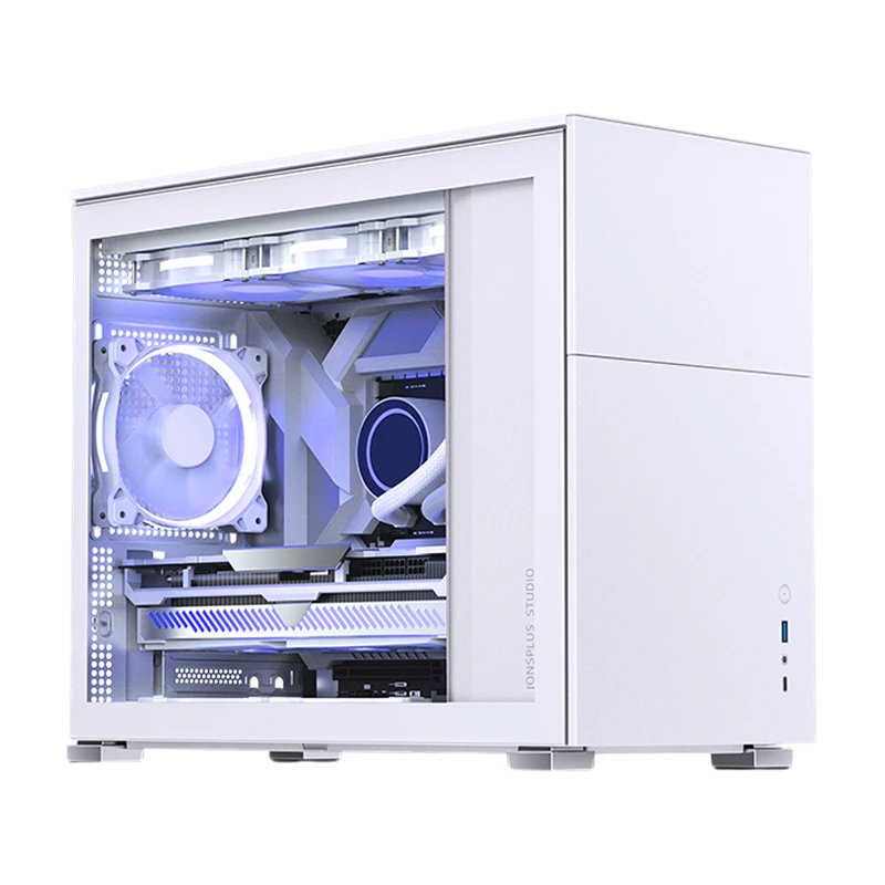 Корпус компьютерный Mini-Tower/ Case JONSBO D31 STD, Mini-Tower, TG, no fan, 1xUSB-A 3.2 + 1xUSB-C 3.2, mATX, mDTX, mITX White (D31 STD WHITE)