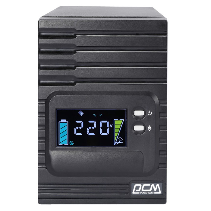 Источник бесперебойного питания Powercom Smart King Pro+ SPT-3000, Line-Interactive, LCD, 3000VA/ 2400W, SNMP Slot, black (SPT-3000-II LCD)