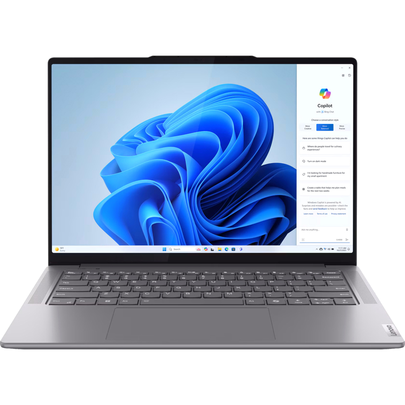 Ноутбук Lenovo Yoga Pro 7 14AHP9 14.5"(3072x1920 IPS)/ AMD Ryzen 7 8845HS/ 16Gb/ 1Tb SSD/ noDVD/ RTX 3050(6144Mb)/ BT/ WiFi/ 73WHr/ 1.64kg/ luna grey/ Win11Home + 140W, (83E3001NRU)