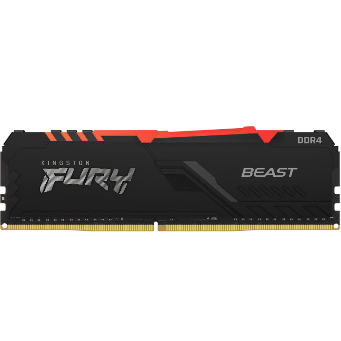 Модуль памяти Kingston FURY Beast RGB 16GB DDR4 3200MHz PC25600 CL16 DIMM 288-pin 1.35V (KF432C16BBA/16)
