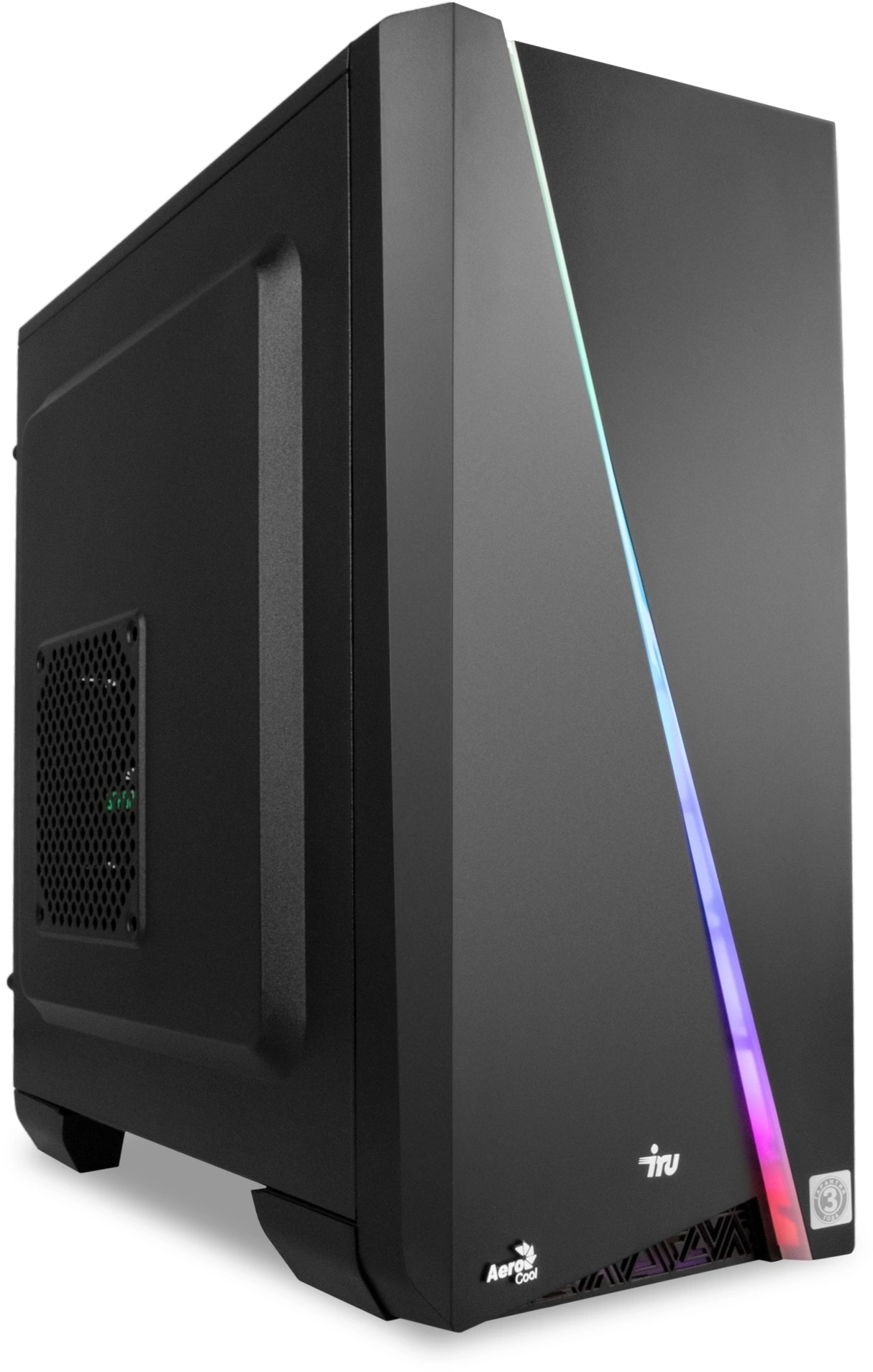 ПК IRU Tactio 320A5GE MT Ryzen 5 5500 (3.6) 16Gb SSD512Gb RTX3050 6Gb без ОС GbitEth 500W черный (RUS) (2116790)