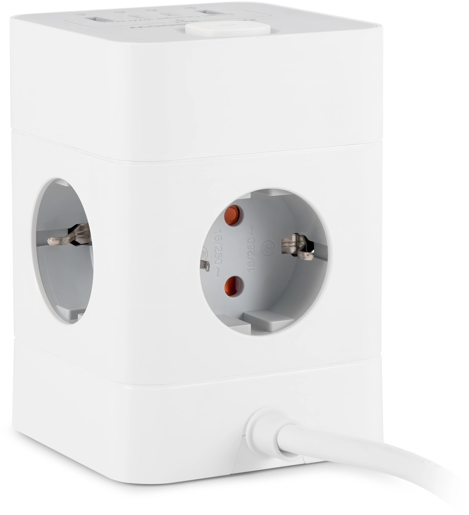 Сетевой удлинитель Buro BU-PTE4.1UC-W 1.5м (4 розетки) белый (коробка)