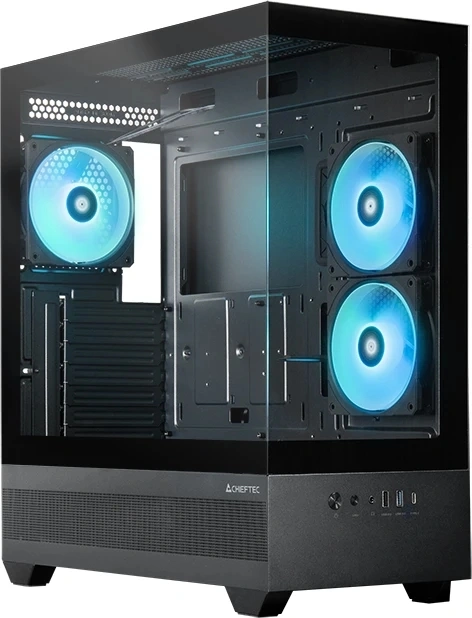 Корпус Deepcool CG330 3F черный без БП mATX 2xUSB3.0 audio bott PSU (R-CG330-BKNGM3-G)