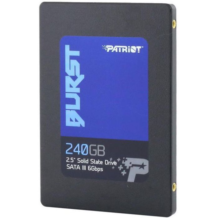 Накопитель Patriot BURST SSD 2.5" 240GB SATA3 555/500MB/s 80K/60K IOPS MTBF 2M 7mm RTL (PBU240GS25SSDR)