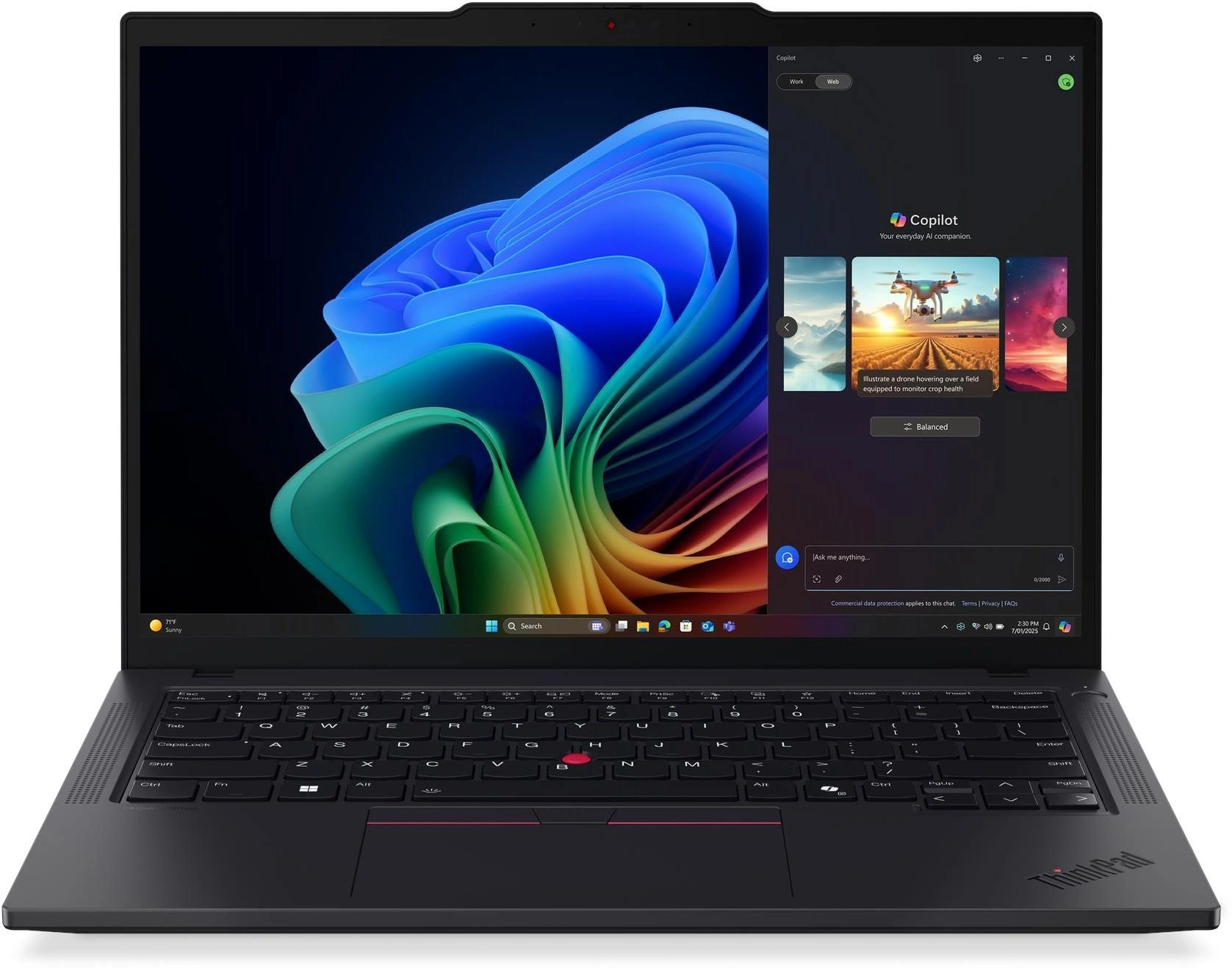 Ноутбук Lenovo ThinkPad T14 G6 Core Ultra 7 258V 32Gb SSD512Gb Intel Arc 140V 14" IPS WUXGA (1920x1200) Windows 11 Pro black WiFi BT Cam (21QG0059GP)
