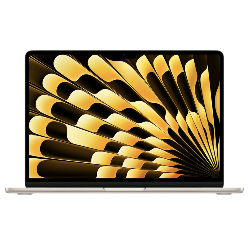 Ноутбук Apple/ 13-inch MacBook Air: Apple M3 with 8-core CPU, 8-core GPU/ 8GB/ 256GB SSD - Starlight/ EN (MRXT3X/A)