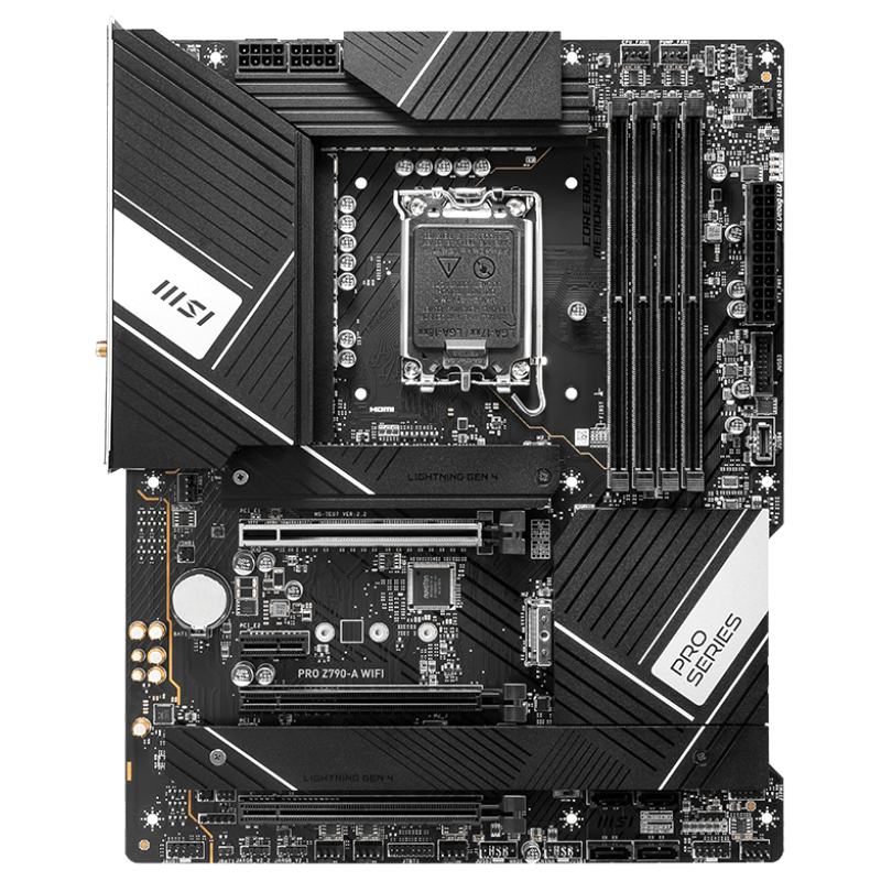 MSI PRO Z790-A WIFI WIFI LGA1700/ 4DDR5/ 3PCIEx16/ 1PCIEx1/ 4M.2/ 6SATA3/ 1USB3.2 Gen2X2/ 4USB3