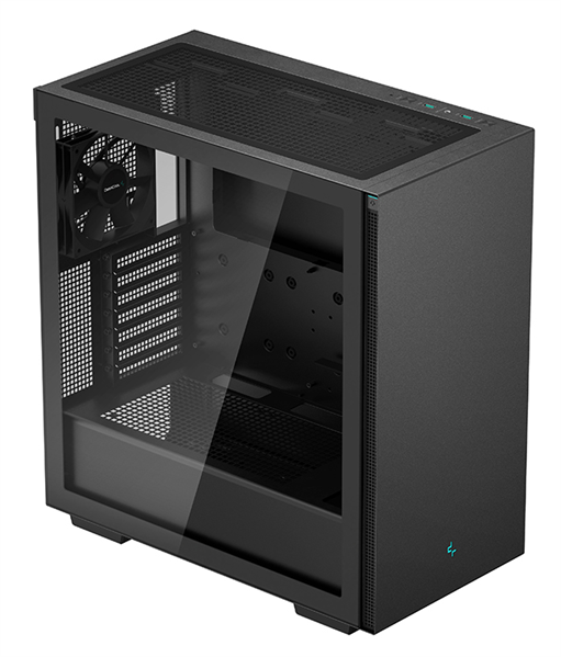 корпус Deepcool CH510 без БП, боковое окно (закаленное стекло), 1x120мм вентилятор сзади, черный, ATX