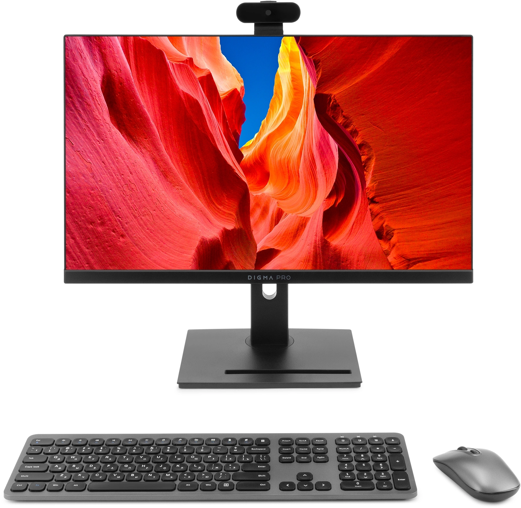 Моноблок Digma Pro Vision 23.8" Full HD i7 1255U (1.7) 16Gb SSD512Gb UHDG CR Windows 11 Pro Eth WiFi BT 90W клавиатура мышь Cam черный 1920x1080 (DM23P7-ADXW04)