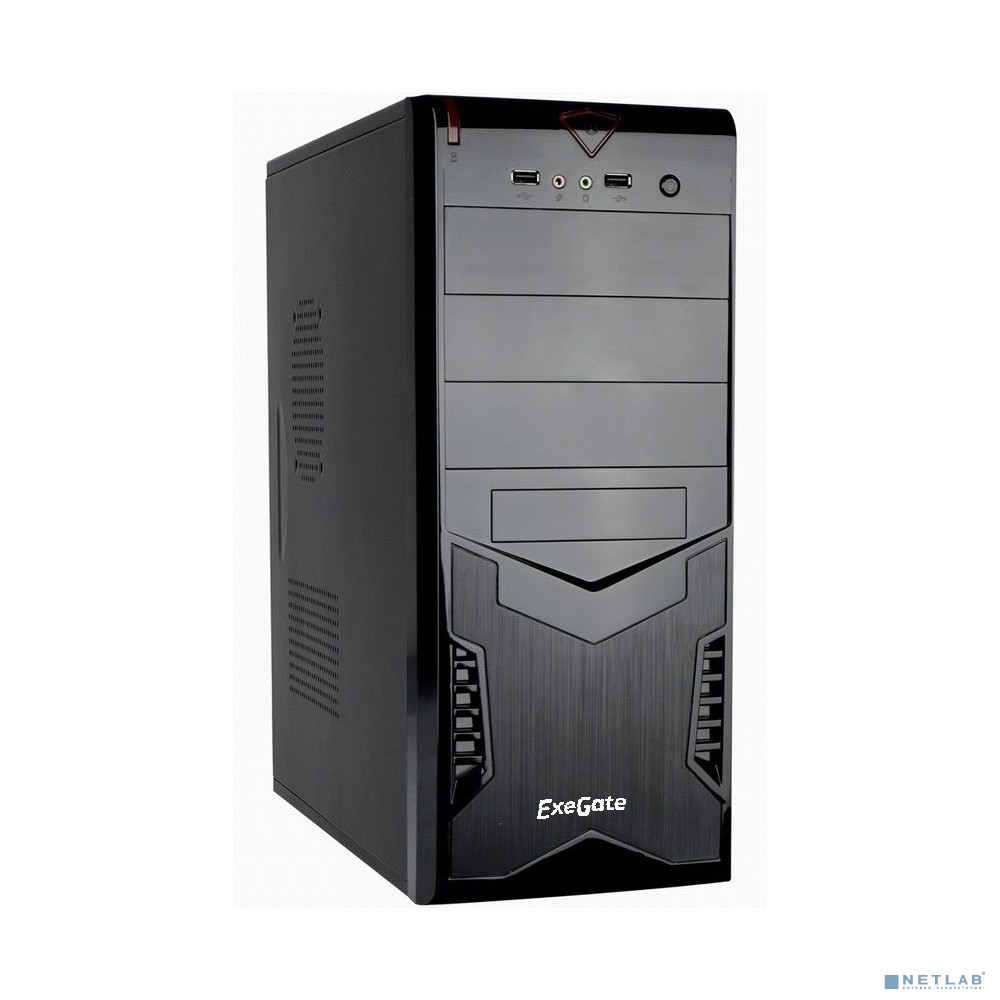 Exegate EX261451RUS Корпус Miditower CP-601 Black, ATX, , 2*USB, Audio