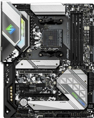 Материнская плата ASROCK B550 STEEL LEGEND, AM4, B550, 4*DDR4, 6*SATA, 2*M.2, 3*USB 3.2, 4*USB 2.0, Type-C, 6*PCIx16, 2*PCIx1, 1*M.2 (Key E), DP+HDMI, ATX
