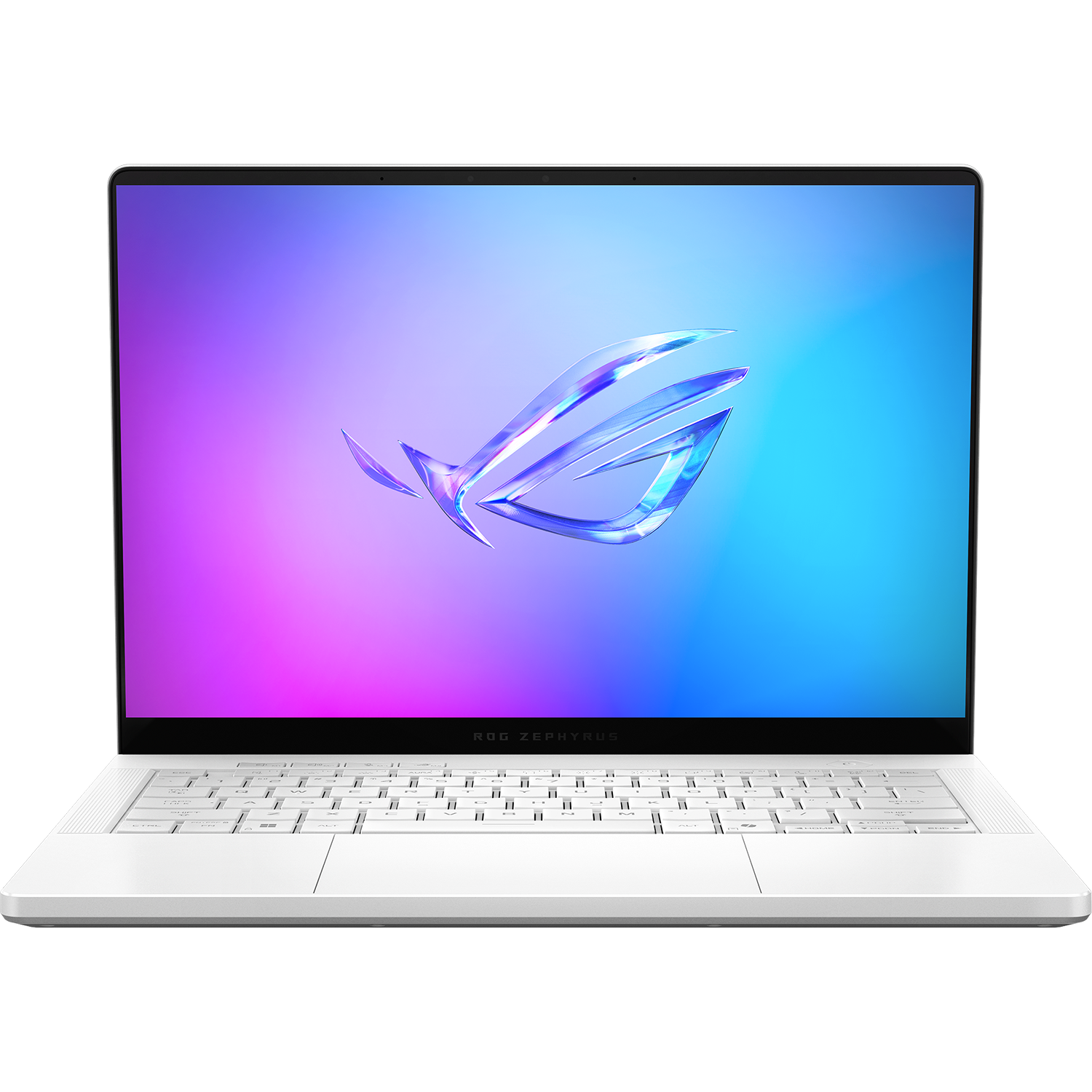 Ноутбук/ ASUS ROG Zephyrus G14 GA403UM-QS038 14"(2880x1800 OLED 120Hz)/AMD Ryzen 9 270(4Ghz)/32768Mb/1024PCISSDGb/noDVD/Ext:nVidia GeForce RTX 5060(8192Mb)/Cam/BT/WiFi/73WHr/war 1y/1.5kg/Platinum White/DOS + +чехол (90NR0M82-M00200)