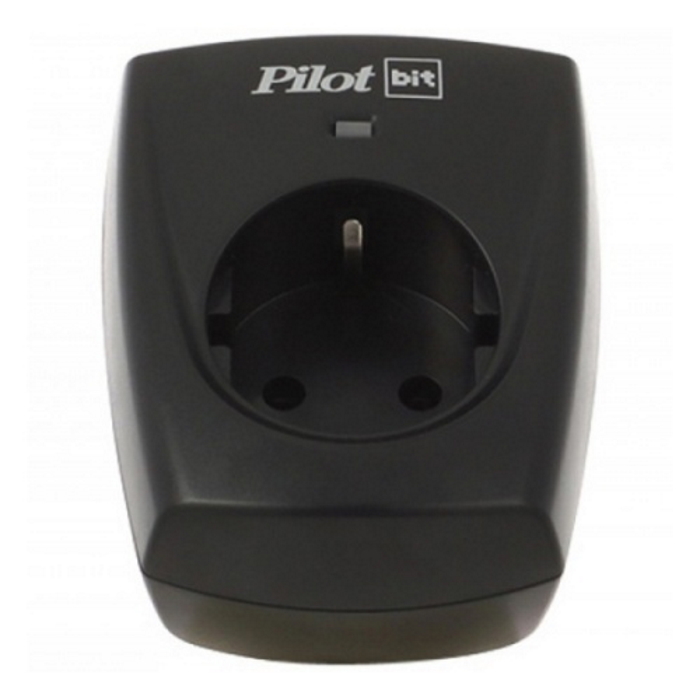 Сетевой фильтр Pilot BIT, 1 розетка, черный (16А)/ Surge Protector ZIS Pilot BIT, 1 outlet, black (16A)