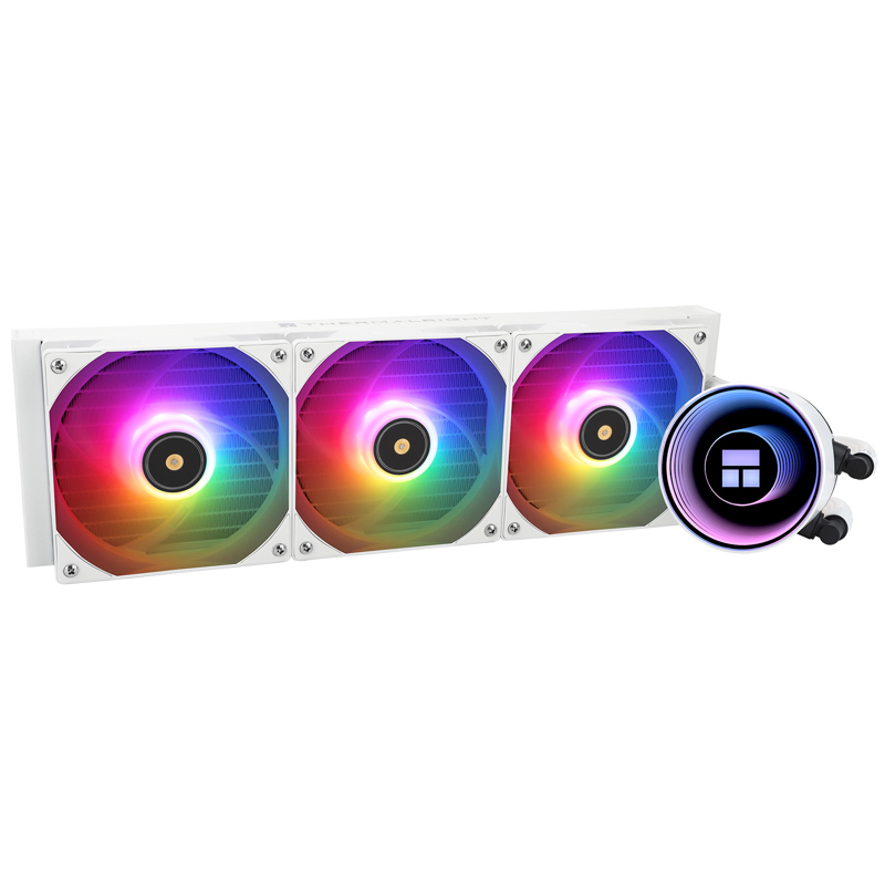 Водяное охлаждение для процессора/ Thermalright Frozen Notte 360 White Argb V2 (360mm, White, ARGB/ Fans: 3x120mm, 72.37CFM, 27.7dBA, 2000RPM/ Pump height 54mm, 28dBA, 5300RPM, Rad thickness 27mm/ (F-NOTTE-360-WH-ARGB-V2)