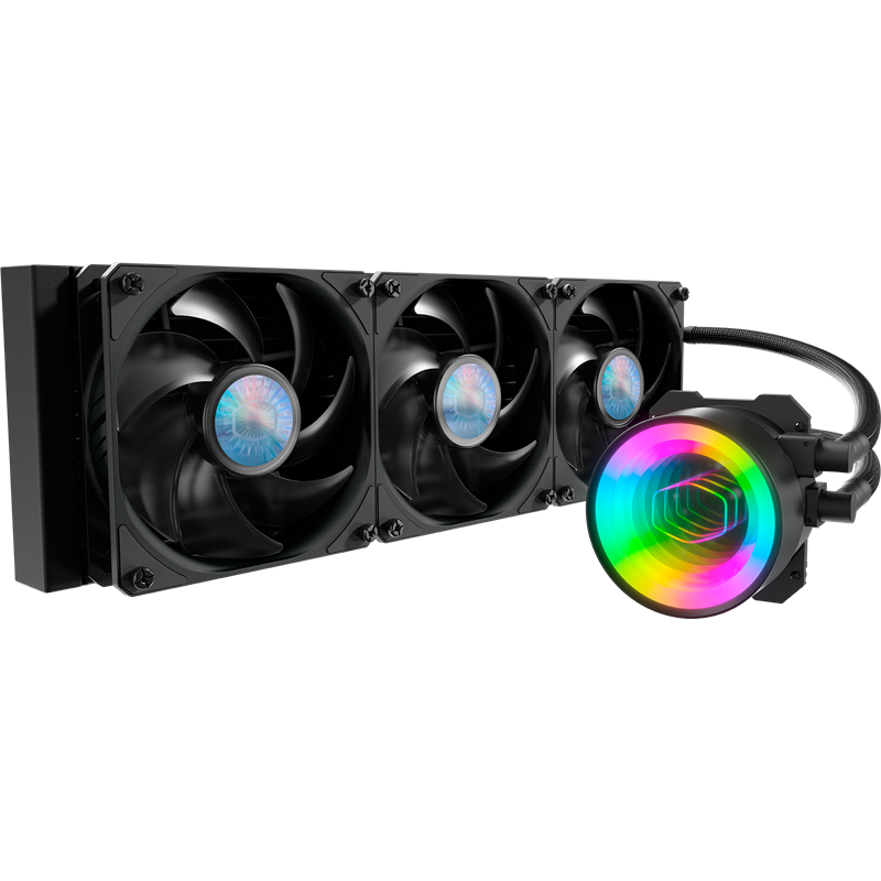 Cooler Master MasterLiquid ML360 Mirror (300W, 360mm, ARGB, fans: 3x120mm/ 62CFM/ 27dBa/ 1800rpm, 2066/ 2011-v3/ 2011/ 1200/ 1156/ 1155/ 1151-v2/ 1151-v1/ 1150/ AM4/ AM3+/ AM3/ AM2+/ AM2/ FM2+/ FM2/ FM1) (MLX-D36M-A18PK-R1)