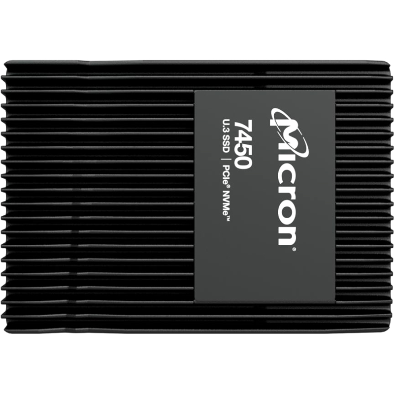 Накопитель Micron SSD 7450 PRO, 15360GB, U.3(2.5" 15mm), NVMe, PCIe 4.0 x4, 3D TLC, R/W 6800/5600MB/s, IOPs 1 000 000/250 000, TBW 28000, DWPD 1 (12 мес.) (MTFDKCC15T3TFR-1BC1ZABYY)