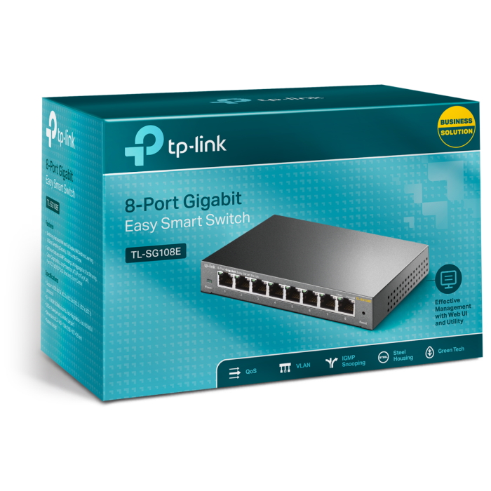 Картинка Коммутатор TP-LINK 8x RJ45 (TL-SG108E) 