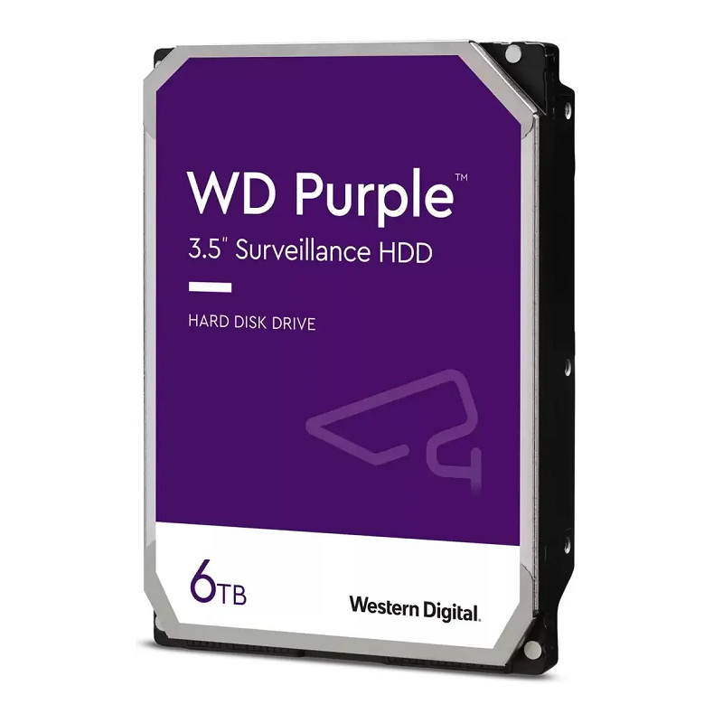 Жесткий диск/ HDD WD SATA3 6TB Purple 5400 RPM 256Mb 1 year warranty (WD63PURU)