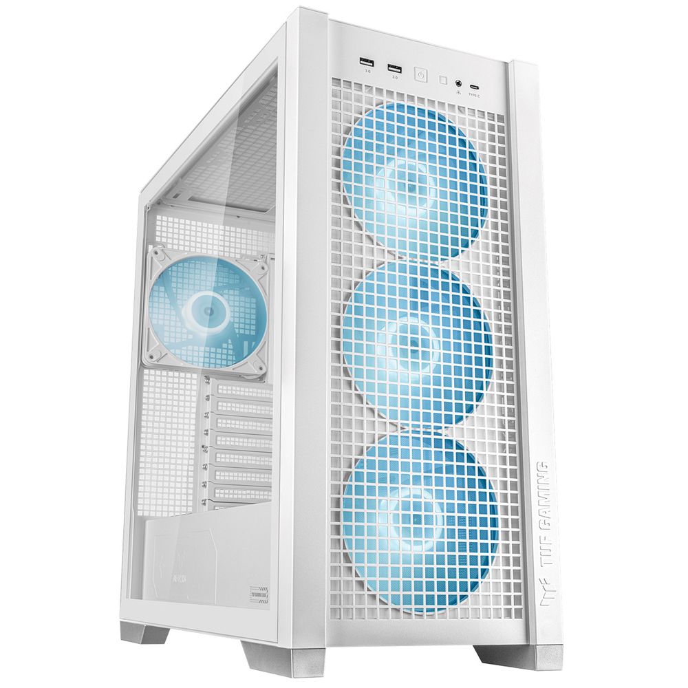 Корпус ASUS TUF GAMING GT302 TG ARGB WHITE/ GT302/ARGB FANS/WHT (90DC00I3-B19000)