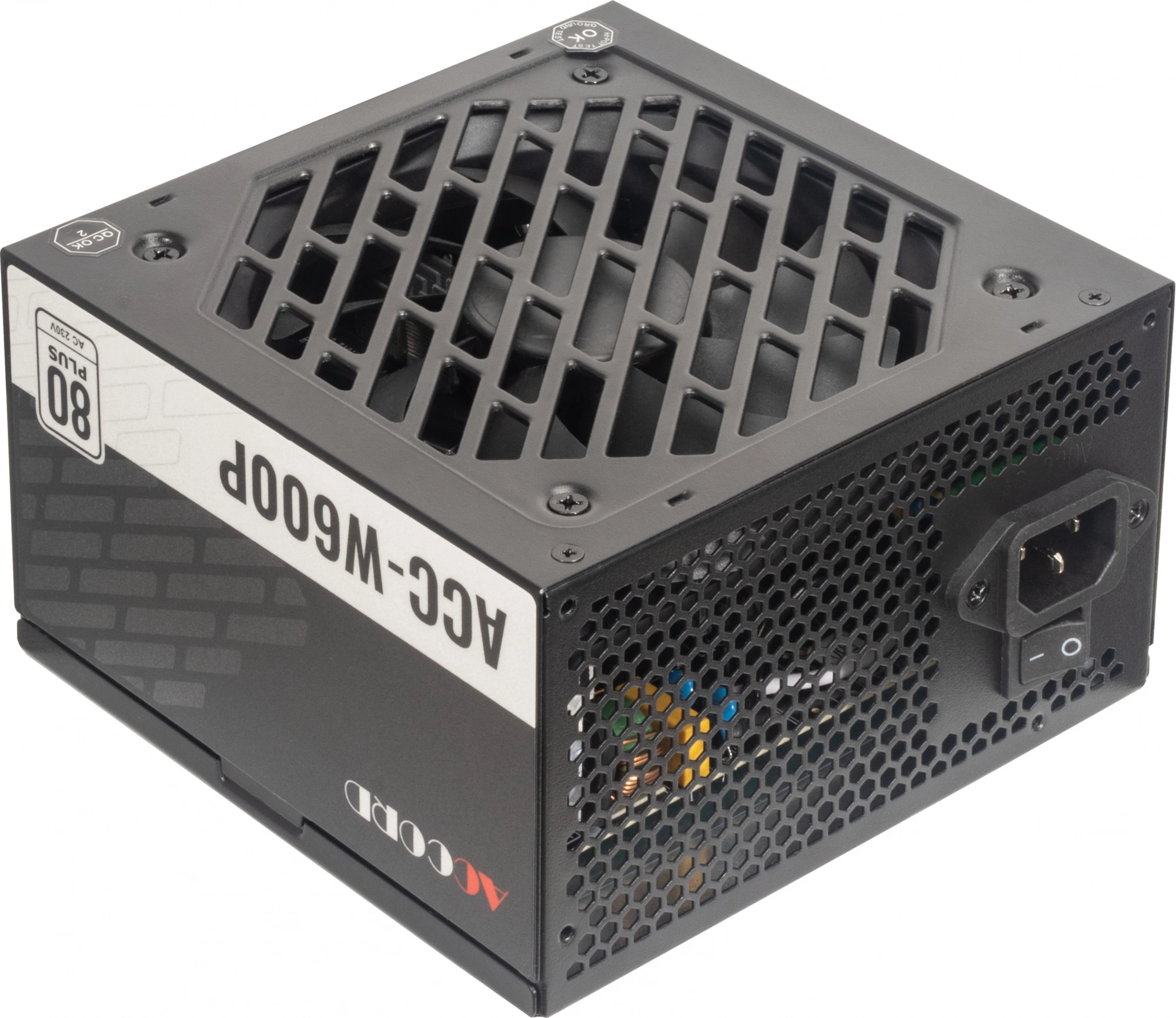 Блок питания Accord ATX 600W ACC-W600P 80+ white (20+4pin) 120mm fan 6xSATA RTL