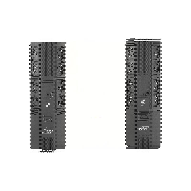 ИБП POWERMAN Brick 850 PLUS, линейно-интерактивный, 850ВА, 480Вт, 4 евророзетки с резервным питанием, 4 евророзетки с фильтрацией, USB, защита RJ45/RJ11, батарея 12В 9Ач 1 шт., 293мм х 202мм х 93мм, 5.2 кг./ UPS POWERMAN Brick 850 PLUS, line-interactive,