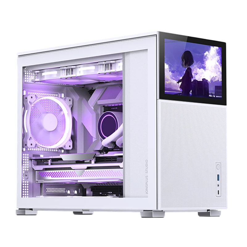 Корпус без блока питания/ Case JONSBO D31 MESH SCREEN, Mini-Tower, TG, no fans, 1xUSB-A 3.0 + 1xUSB-C 3.2, mATX, mDTX, mITX White (D31 MESH SCREEN WHITE)