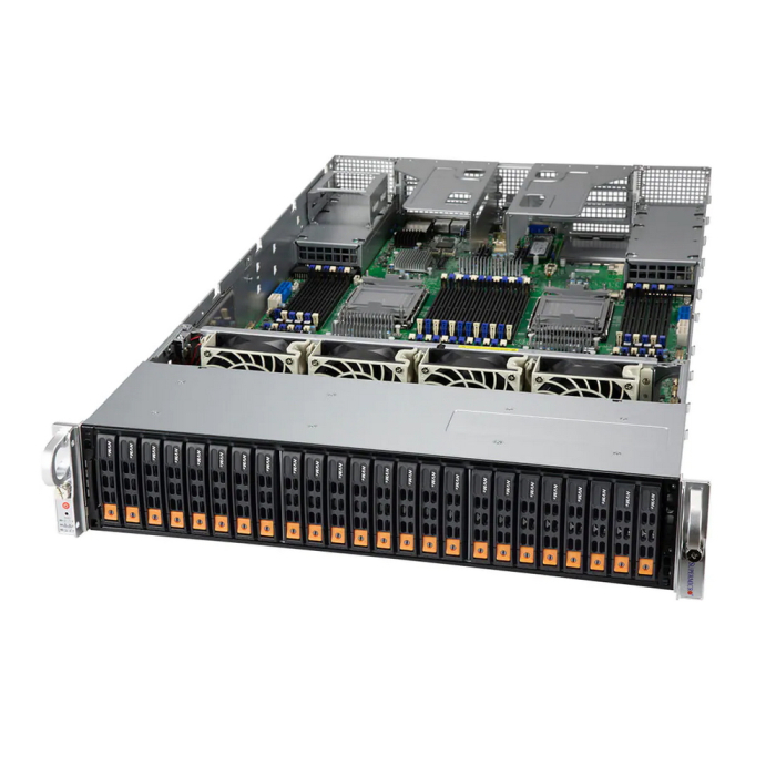 Supermicro SuperServer 2U 240P-TNRT noCPU(4)3rd Gen Xeon Scalable/ TDP 250w/no RDIMM(48)/ HDD(24)SFF/NVMe SAS SATA/ 2x10GbE, 2x10Gb SFP+/ 2x2000W (SYS-240P-TNRT)