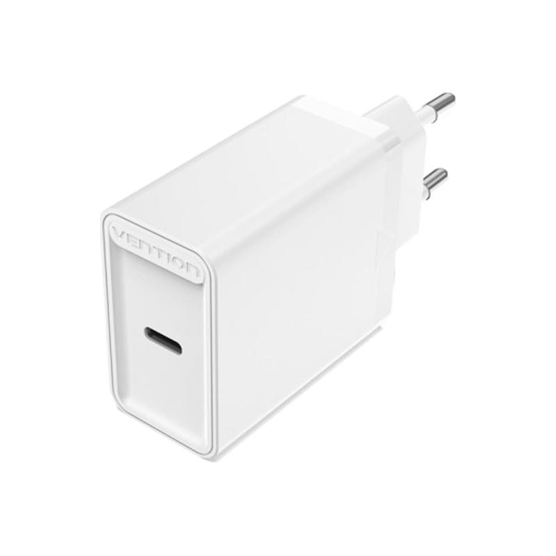 Сетевое зарядное устройство Vention на 1 порт USB C QC 4.0 Белый (FADW0-EU)