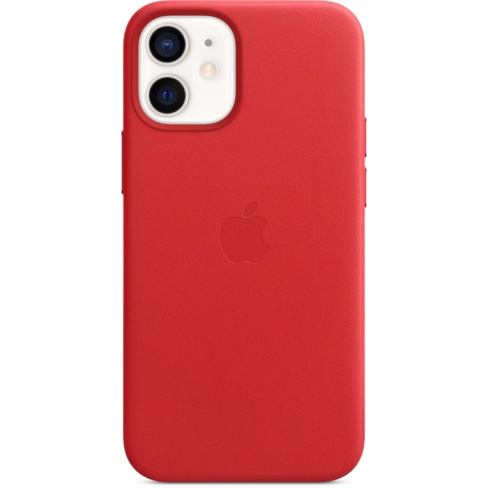 Чехол Apple MagSafe для iPhone 12 mini кожаный красный (MHK73ZE/A)