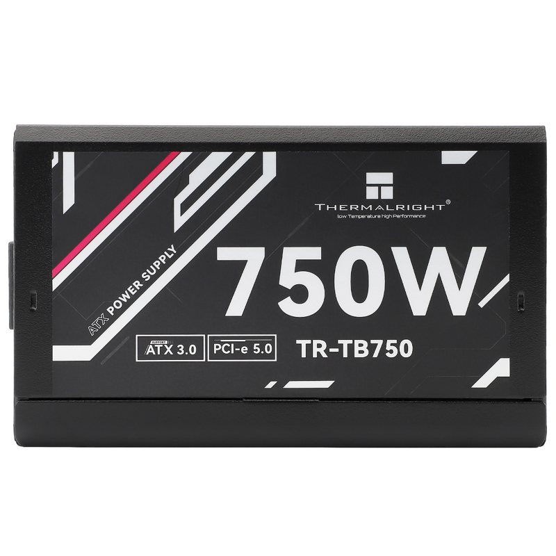 Блок питания 750W/ Power Supply Thermalright, 750W 80+ Bronze (ATX, 3.0, PCIe 5.0, Full modular, 1x24(20+4)pin, 2xCPU 8(4+4)pin, 4xPCIe*2 8(6+2)pin, 3xSATA3, 1x12+4pin (12VHPWR PCIe 5.0 12+4pin 600mm), 3xMOLEX4pin, Active, 120x120 (TR-TB750)