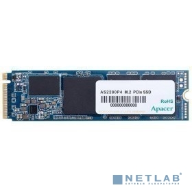 Apacer SSD AS2280P4 512Gb M.2 2280 PCIe Gen3x4, R2100/ W1500 Mb/ s, 3D TLC, MTBF 1.5M, NVMe 1.3, 400TBW, Retail, 3 years (AP512GAS2280P4-1)