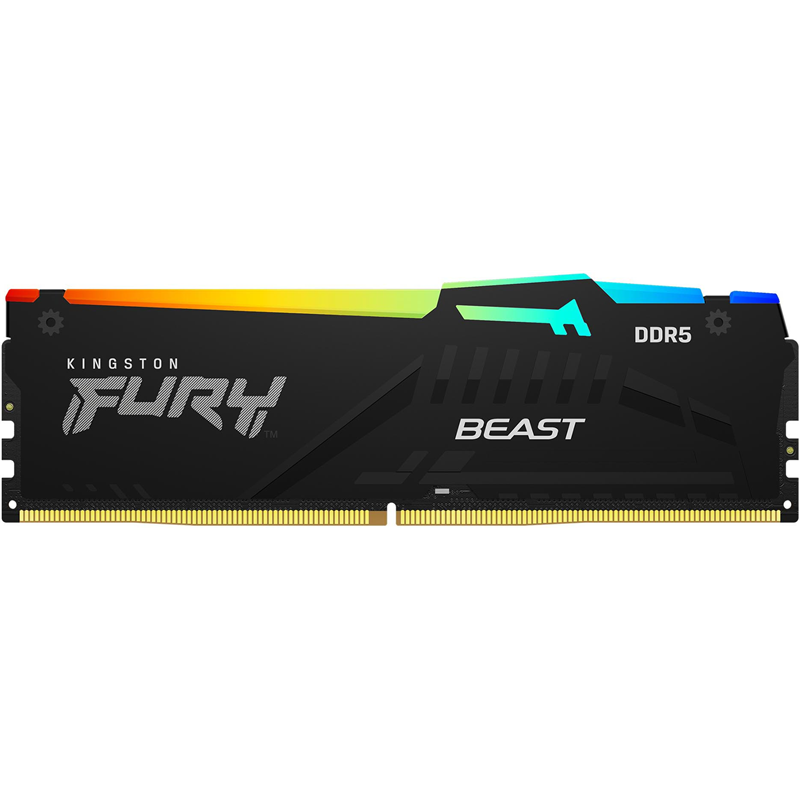 Память оперативная/ Kingston 8GB 5600MT/ s DDR5 CL40 DIMM FURY Beast RGB (KF556C40BBA-8)