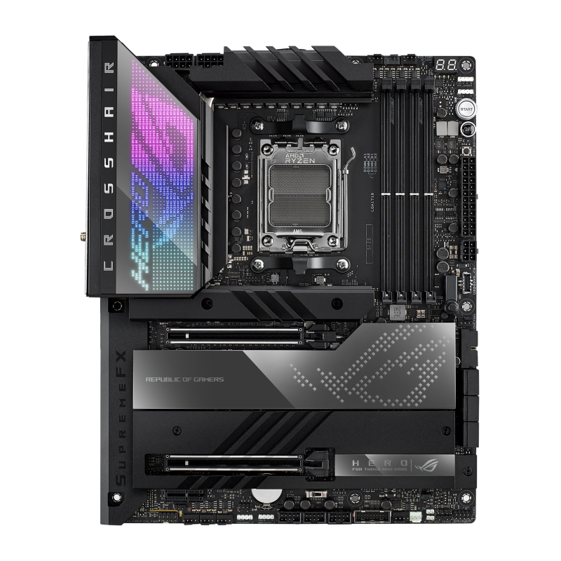 Материнская плата ASUS ROG CROSSHAIR X670E HERO SocketAM5 AMD X670 4xDDR5 ATX AC`97 8ch(7.1) 2.5Gg RAID+HDMI (90MB1BC0-M0EAY0)