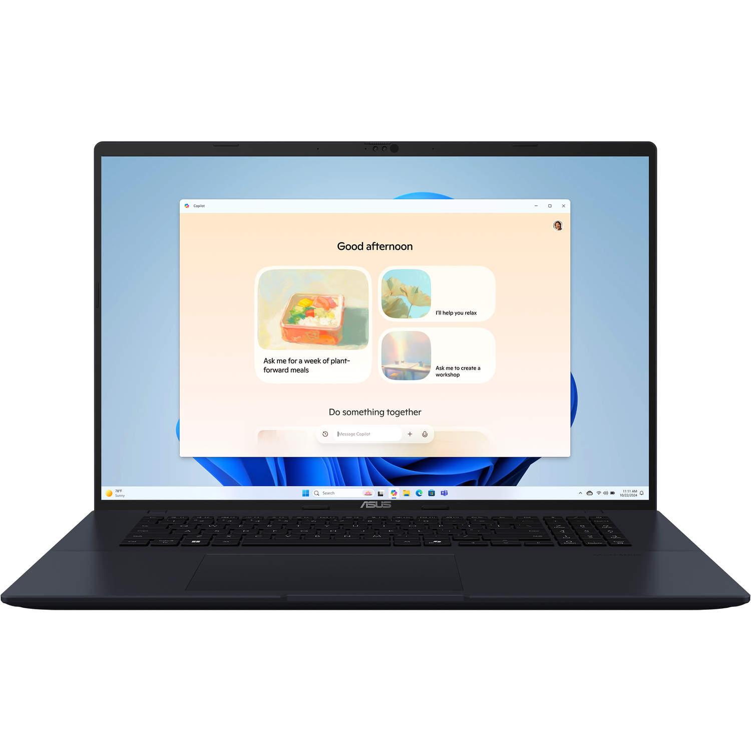 Ноутбук/ ASUS M1807HA-S8025 18.4"(1920x1200 (матовый) IPS)/AMD Ryzen 7 260(3.8Ghz)/16384Mb/1024PCISSDGb/noDVD/Int:Shared/Cam/BT/WiFi/70WHr/war 1y/2.6kg/Quiet Blue/noOS (90NB15P1-M002S0)