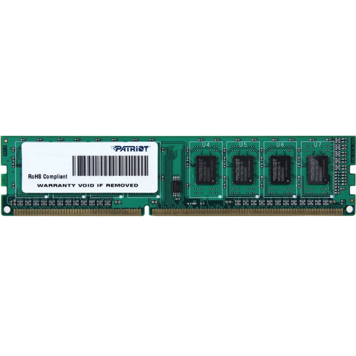 Модуль памяти Patriot DDR3 4GB DIMM PC-10600 1333MHz CL9 240 pin 1.5V (PSD34G133381)