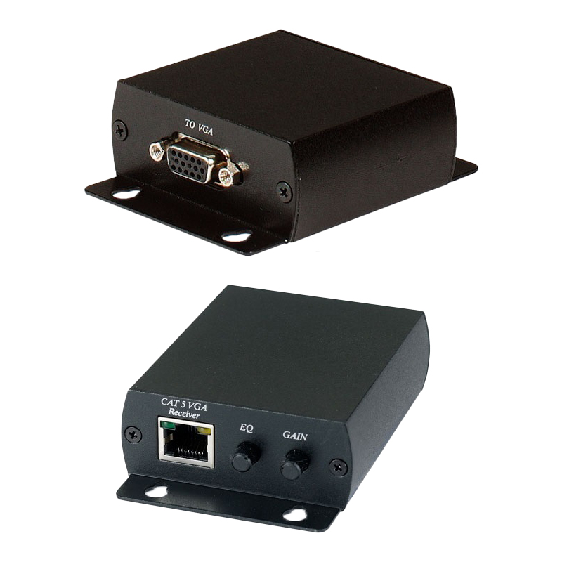 Комплект/ SC&T TTA111VGA Комплект (TTA111VGA-T+TTA111VGA-R) для передачи VGA сигнала по витой паре (до 300 метров) 1 VGA коннектор и RJ45.