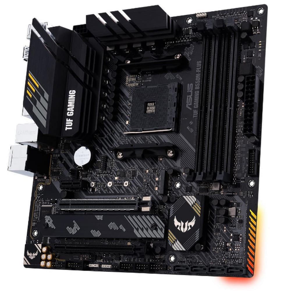 Материнская плата ASUS TUF GAMING B550M-PLUS Soc-AM4 AMD B550 4xDDR4 mATX AC`97 8ch(7.1) 2.5Gg RAID+HDMI+DP (90MB14A0-M0EAY0)