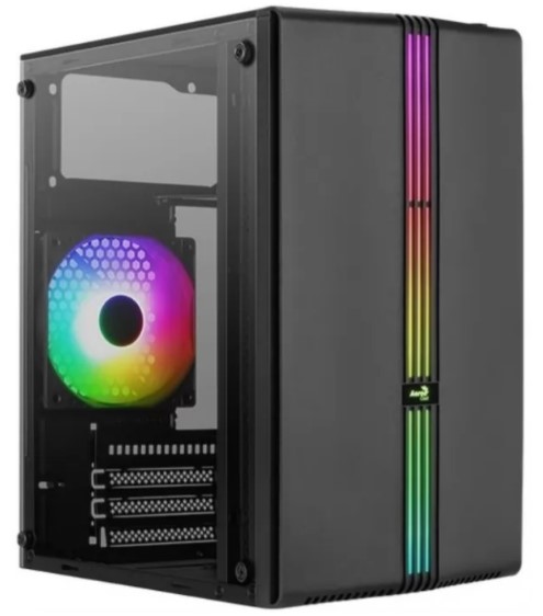 Корпус AeroCool Evo Mini-G-BK-v1 Black Micro ATX/ mini-ITX, без БП, Steel, Plastic, Tempered Glass (4711099472352)