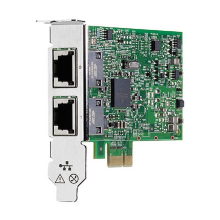 Картинка Адаптер HP Ethernet Adapter 332T, 2x1Gb, PCIe (2.0) (615732-B21) 