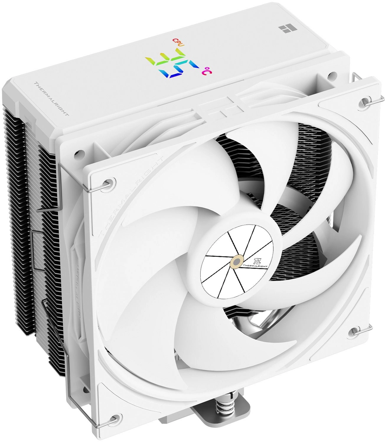 Устройство охлаждения(кулер) Thermalright Assassin X 120 R Digital Soc-AM5/AM4/1200/1700/1851 белый 4-pin 29.8dB Al+Cu LCD Ret (AX120-R-DIGITAL-WH)