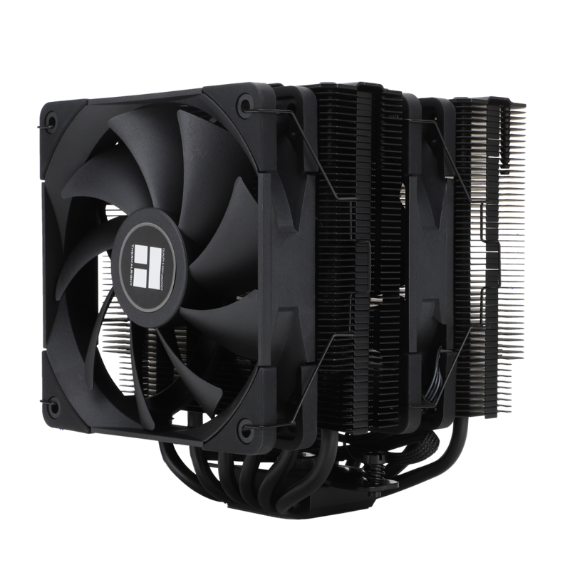 Кулер для процессора/ Thermalright Peerless Assassin 120 Black (4-pin PWM, 157mm, Ni/Cu, 6x6mm, 2x120mm, 66.17CFM, 25.6dBA, 1550RPM, S: 2011, -3, 2066, 1200, 1700, 1851, 115x, AM4, AM5, black) (PA120-BL)