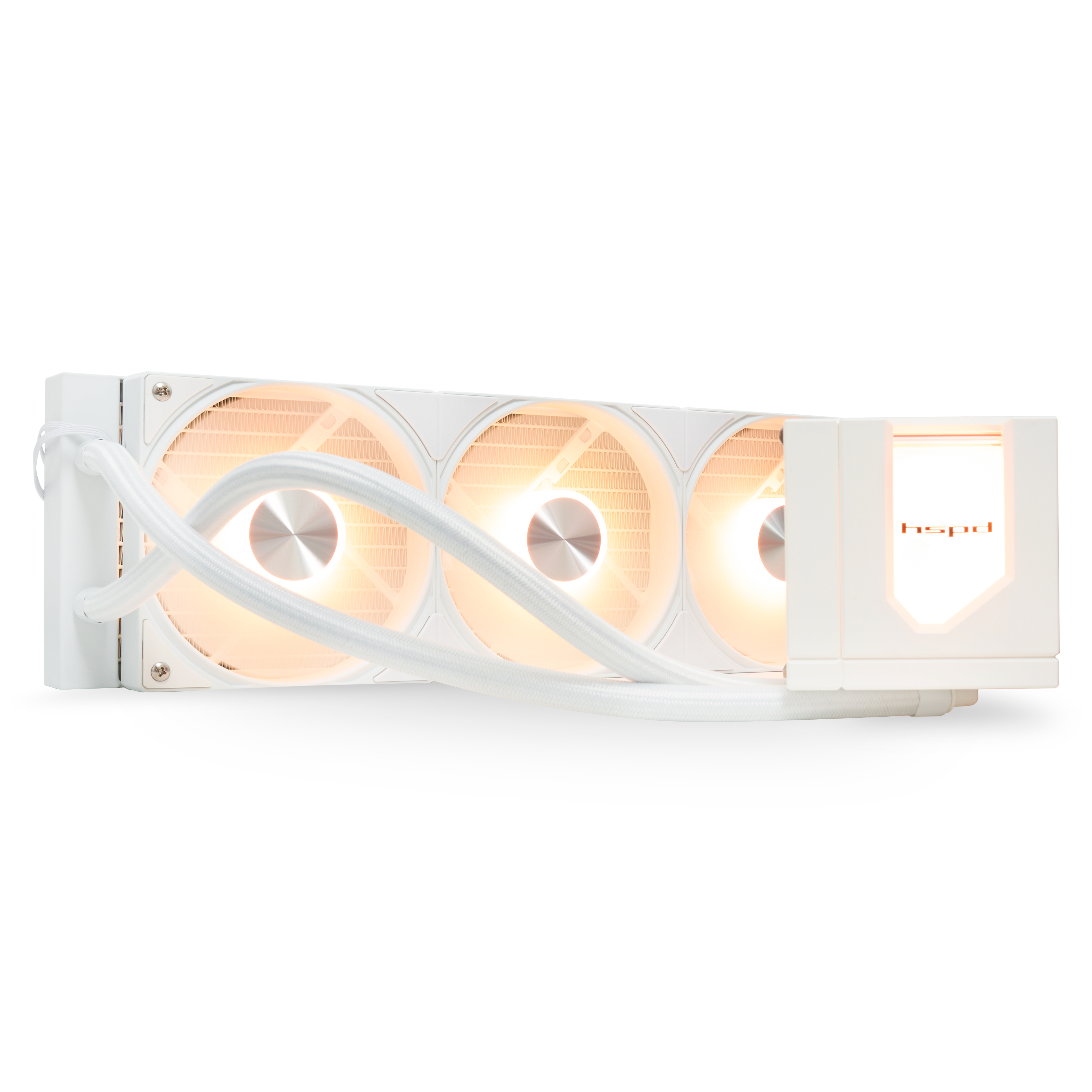 Водяное охлаждение для процессора/ Water Cooling System HSPD W1360 ARGB WHITE (300, 360mm, White, ARGB/ Fans: 3x120mm, 71CFM, 27dBA, 1800RPM/ Pump height 62mm, 30dBA, 2500RPM, Rad thickness 27mm/ S: 1851, 1700 (W1360-WHAA)
