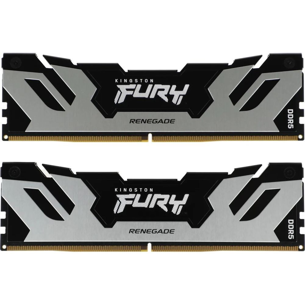 Модуль памяти Kingston 48GB DDR5 8800 FURY Renegade Silver RGB On-Die ECC CUDIMM CL42 kit 2*24gb (KF588CU42RSK2-48)