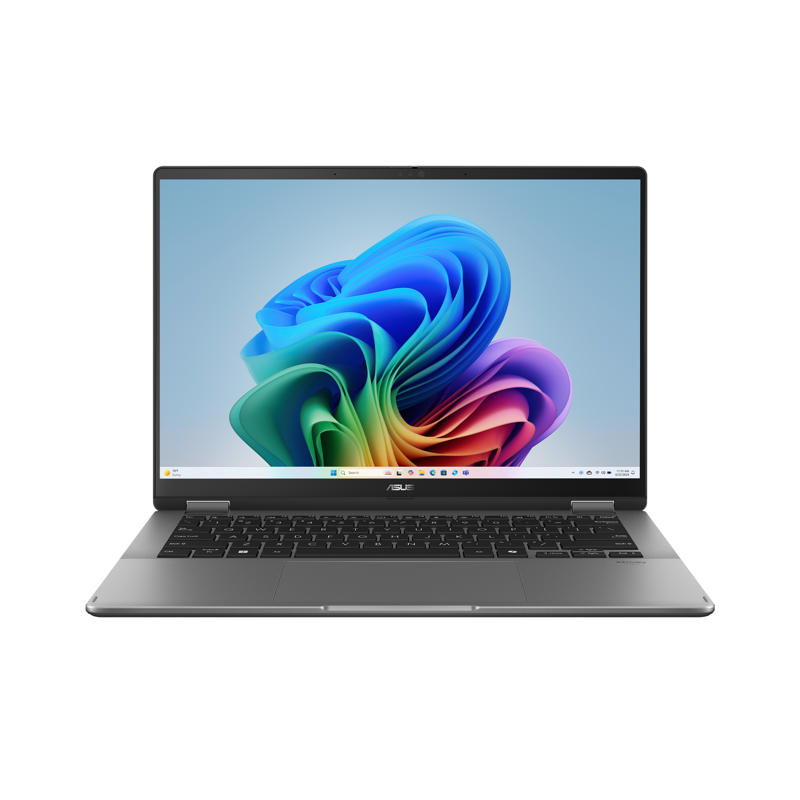 Ноутбук/ ASUS TP3407SA-QL055W flip 14"(1920x1200 OLED)/Touch/Intel Core Ultra 7 256V(2.2Ghz)/16384Mb/1024PCISSDGb/noDVD/Int:Intel Arc graphics/Cam/BT/WiFi/70WHr/war 1y/1.57kg/Matte Gray/Win11Home + стилус (90NB14Y1-M00690)
