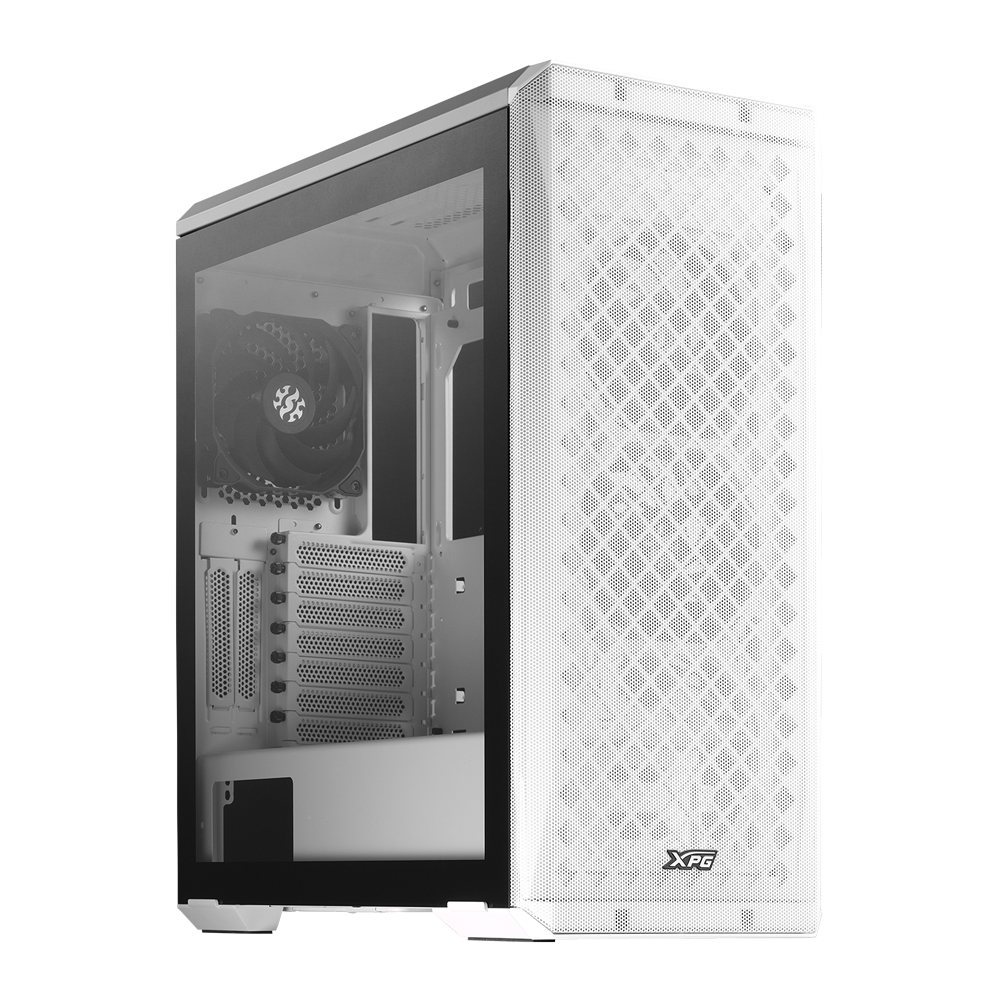 Корпус для ПК XPG Bad Pack DEFENDER WHITE (DEFENDER-WHCWW) (Midi-Tower, белый, TG, 120mm fan*3) bp (DEFENDER-WHCWW||BP)