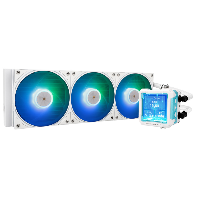 Водяное охлаждение для процессора/ Thermalright Frozen Warframe Pro 360 White Argb (360mm, White, ARGB/ Fans: 3x120mm, 70.84CFM, 29.8dBA, 2000RPM/ Pump height 60mm, 23dBA, 3000RPM, Rad thickness (F-WFRAME--360-PRO-WH-ARGB)