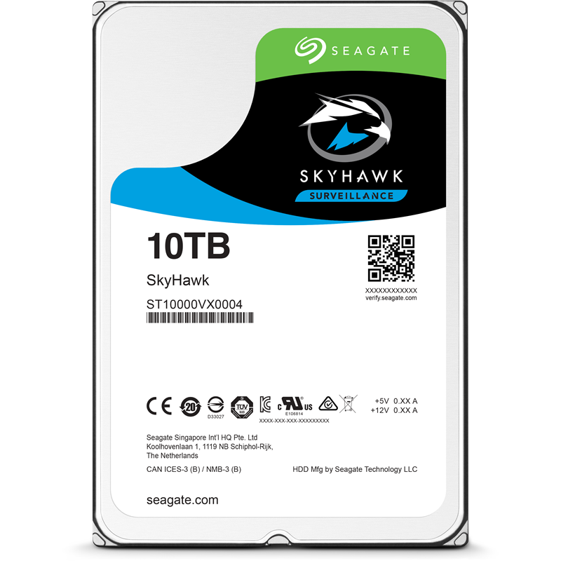 Жесткий диск/ HDD Seagate SATA3 10Tb 3.5"SkyHawk 7200 256Mb (ST10000VX0004)