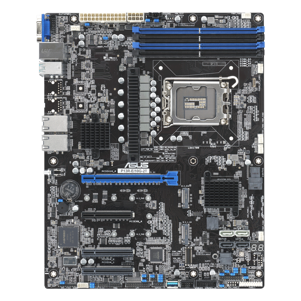 Материнская плата ASUS P13R-E/ 10G-2T LGA1700 ATX 4xDDR5 PCIEx16 3хPCIEx8 2xM.2 VGA 2х10GLAN (90SB0CY0-M0UAY0)