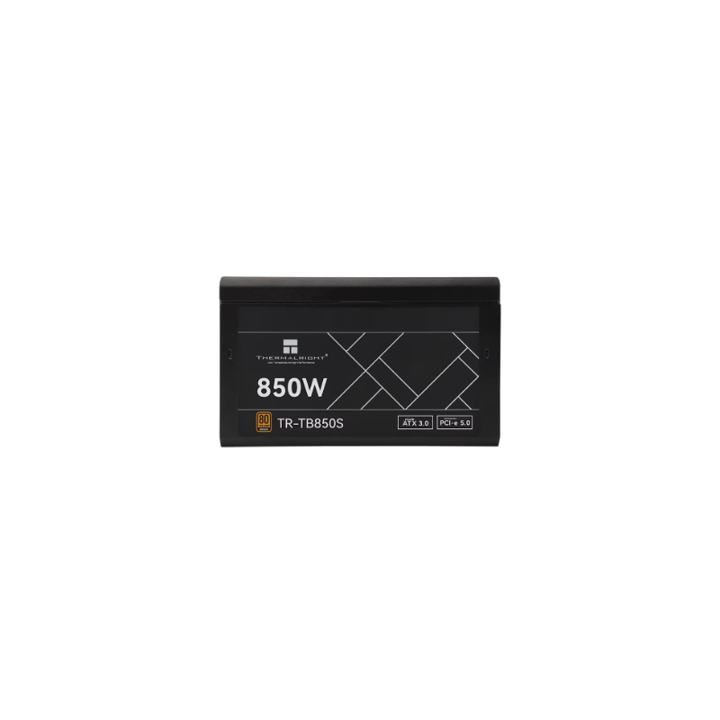 Блок питания 850W/ Thermalright, 850W 80+ Bronze (ATX, 3, PCIe 5.0, Non-modular, 1x24(20+4)pin 550mm, 1xCPU*2 8(4+4)pin 600+150mm, 1xPCIe*2 8(6+2)pin 500+150mm, 1x12VHPWR PCIe 5.0 12+4pin 600mm, 1xSATA*3+MOLEX4pin*1 400+150+150+1 (TR-TB850S)