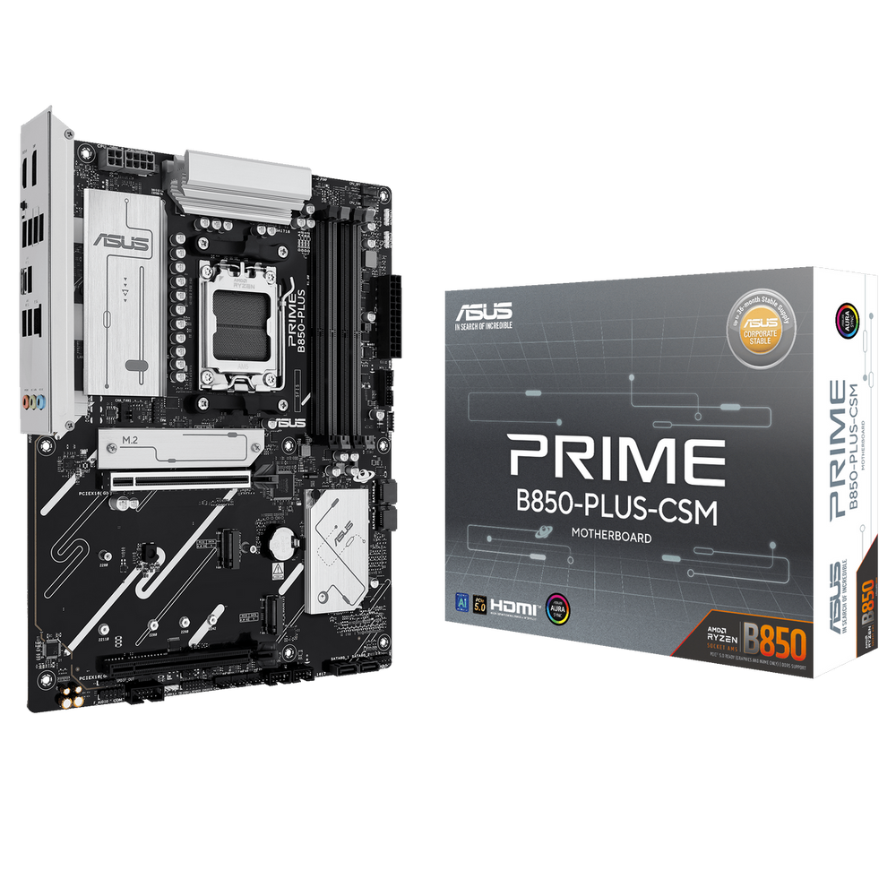 Материнская плата ASUS PRIME B850-PLUS-CSM AM5 ATX 4xDDR5 2xPCIEx16 3xM.2 USB-C DP HDMI 2.5GLAN (90MB1LC0-M0EAYC)